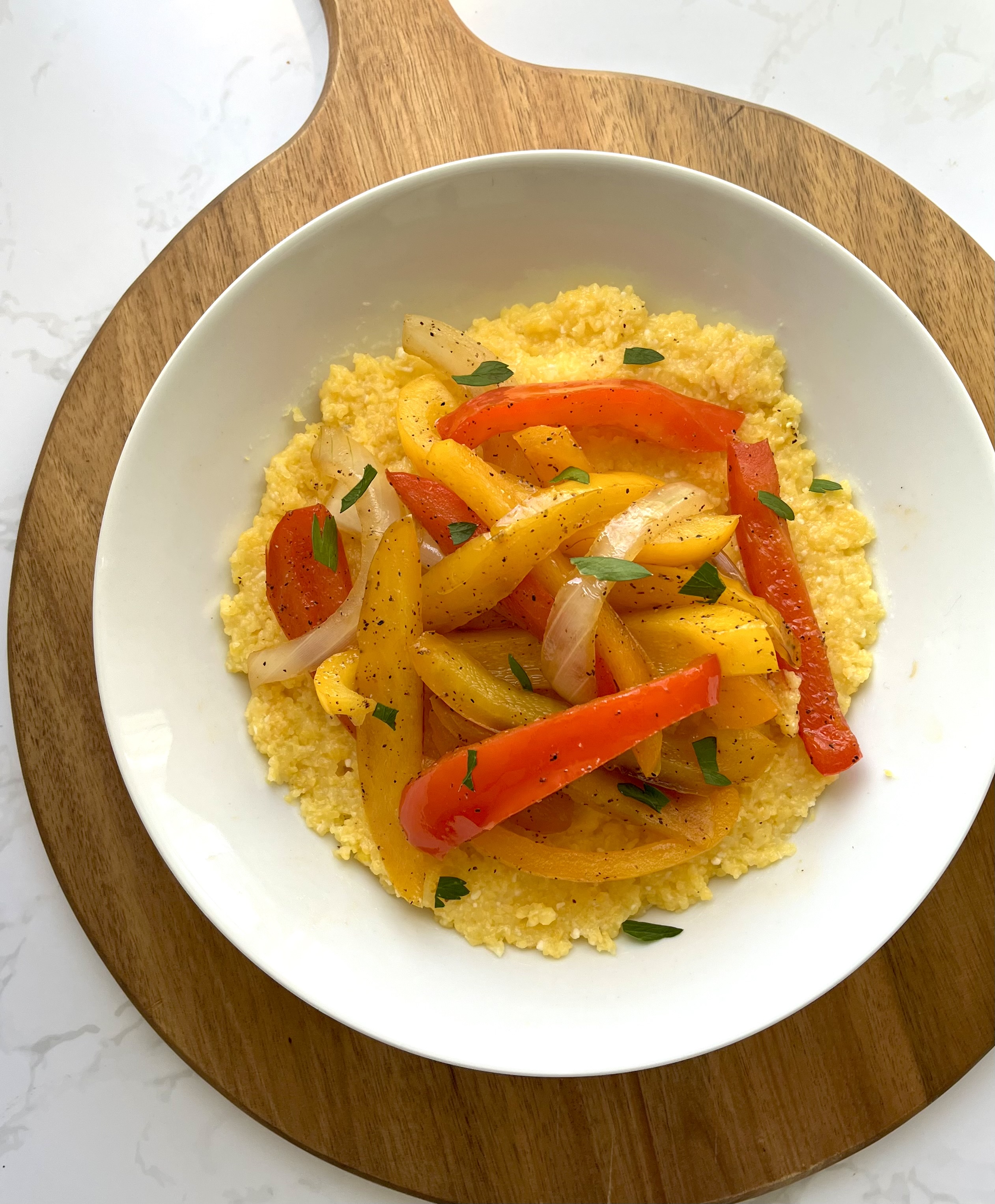 Creamy Polenta and Peppers